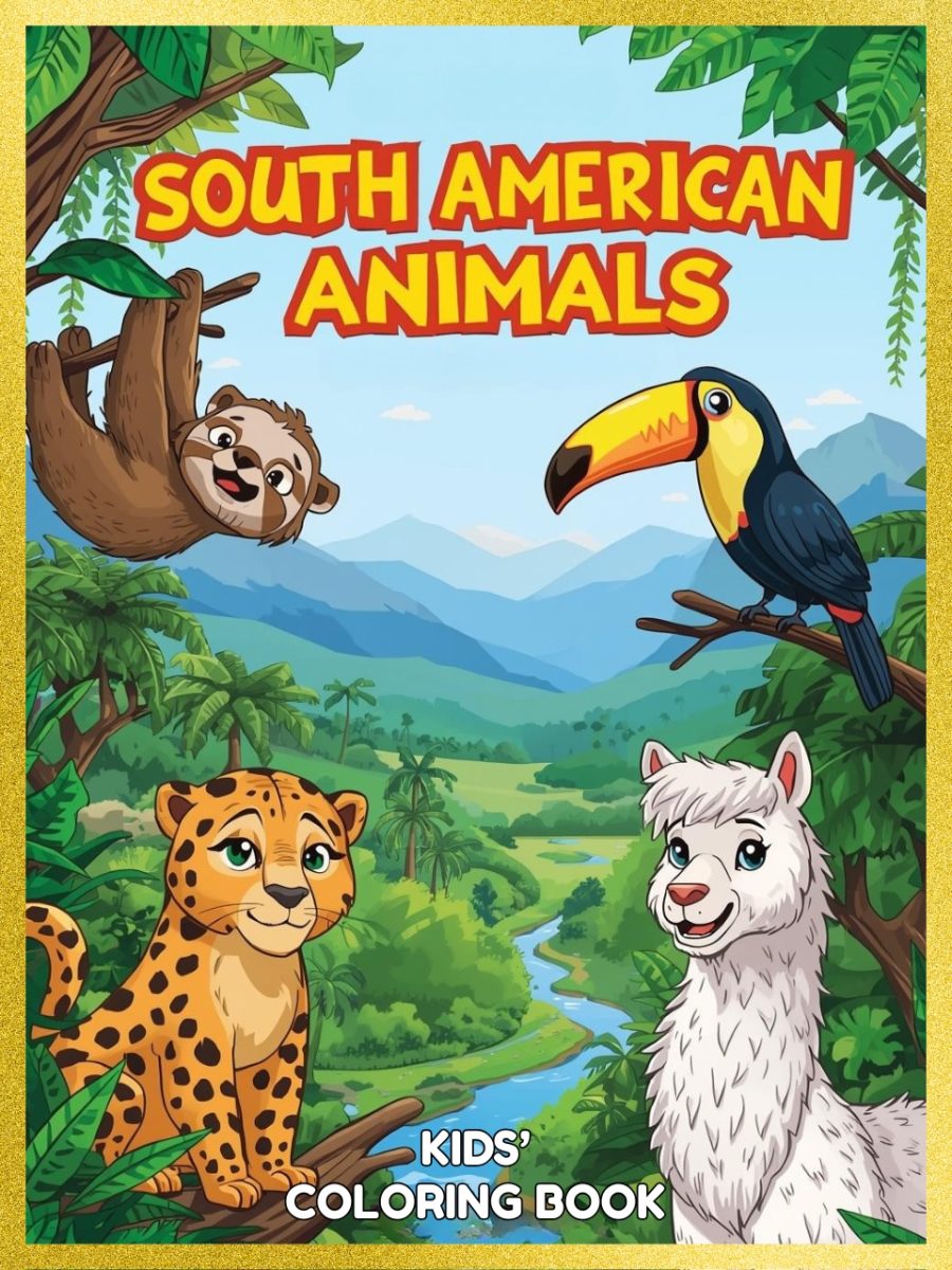 South American Animals Coloring Book (Printable PDF) South American Animals Coloring Book (Printable PDF)