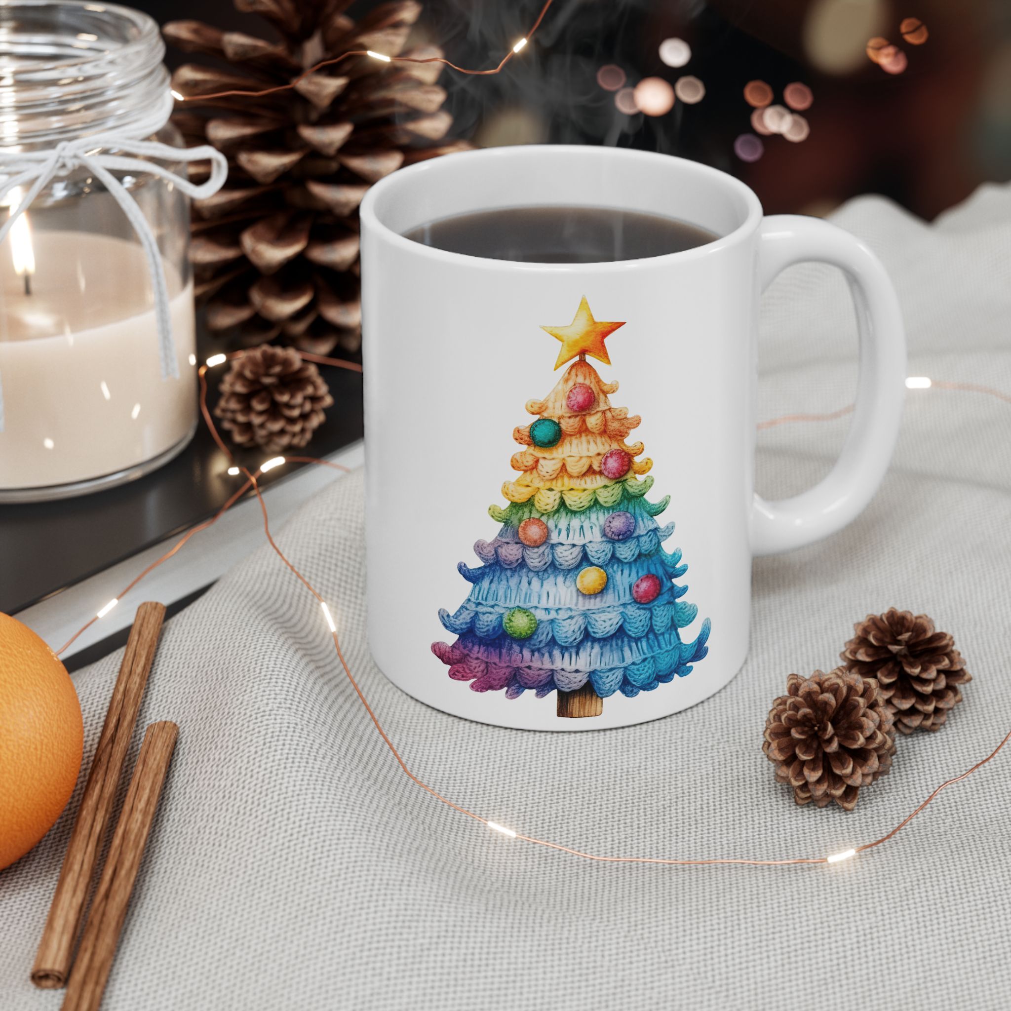 Cute Colorful Christmas Tree Mug Cute Colorful Christmas Tree Mug