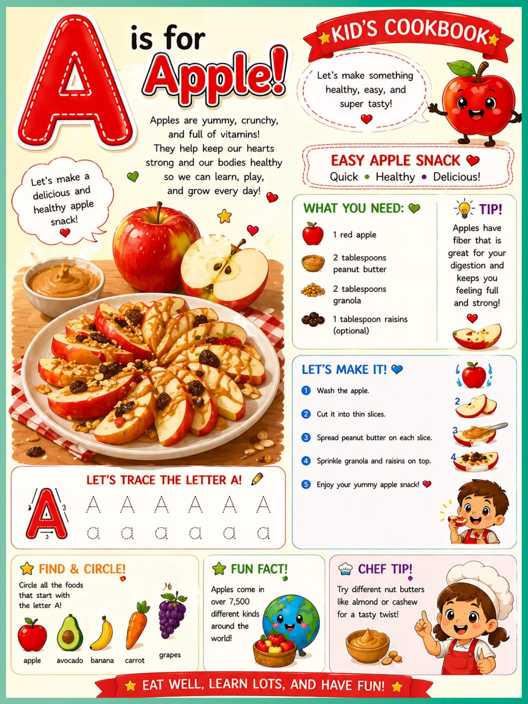ABC Kids Cookbook – Learn the Alphabet Through Fun Recipes! ABC Kids Cookbook – Learn the Alphabet Through Fun Recipes!